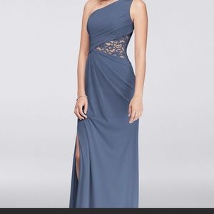 David’s Bridal Steel Blue Dress